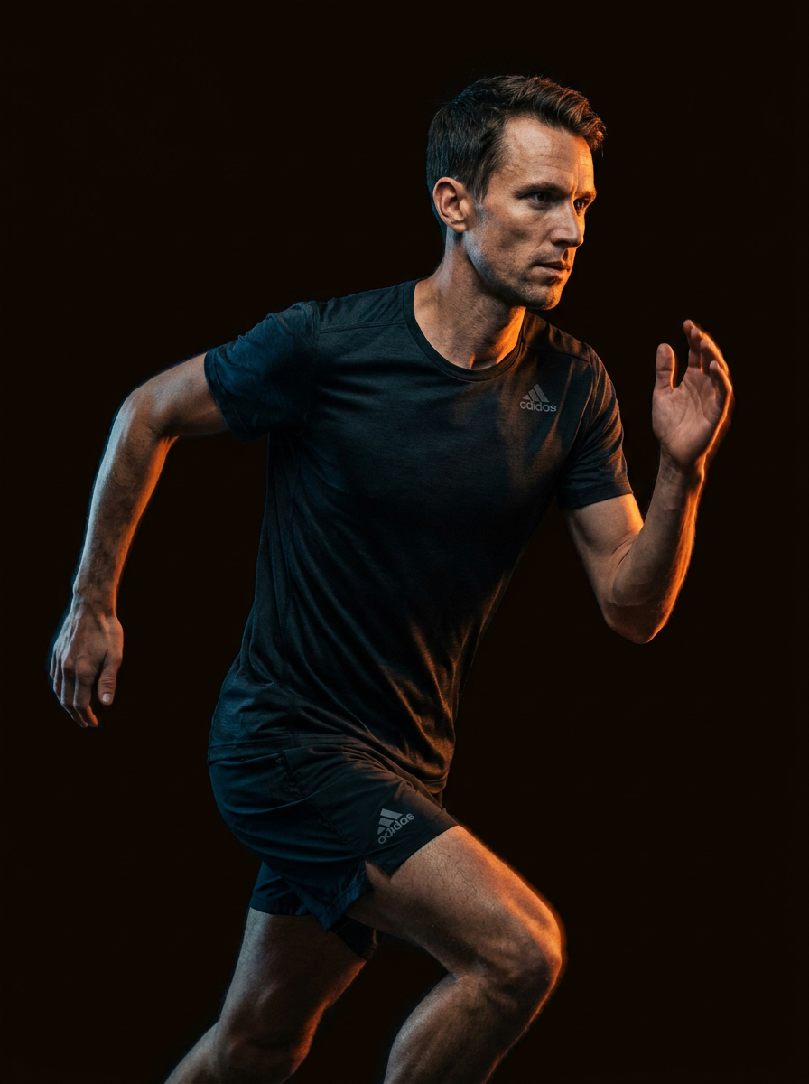 Atleta em treino de corrida